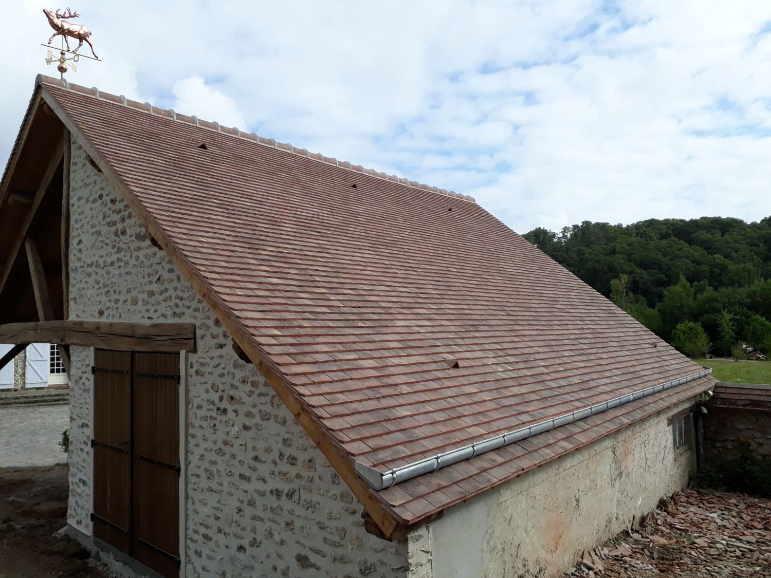 Couverture en tuile plate